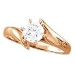14K Rose Gold Diamond Solitaire Engagement Ring - 0.50 Ct.