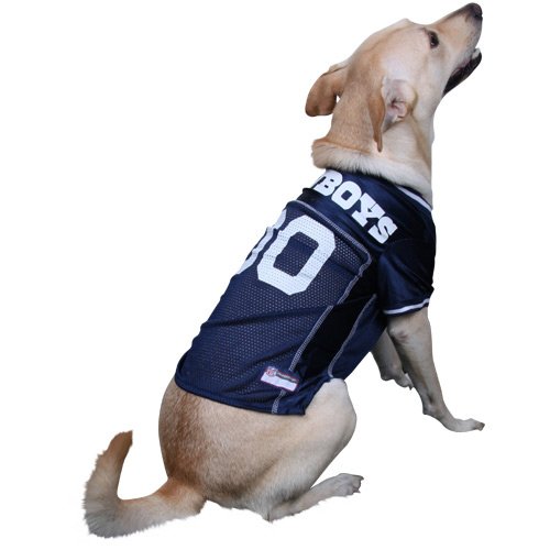 Dallas Cowboys Navy Blue Mesh Pet Football Jersey (Medium)