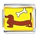 dachshund25 - Dachshund Dog Animal Photo Italian Charms Bracelet Link