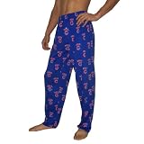 Mens MLB Chicago Cubs Cotton Thermal Sleepwear / Pajama Pants - Blue (Size: M)