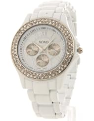 Xoxo Womens White Fashion Rhinestone Bracelet Watch Xo5287