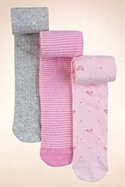3 Pair of Younger Girls Cotton Rich Assorted Tights
