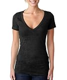 Next Level 6540 NL Ldy Burnout Deep V Tee
