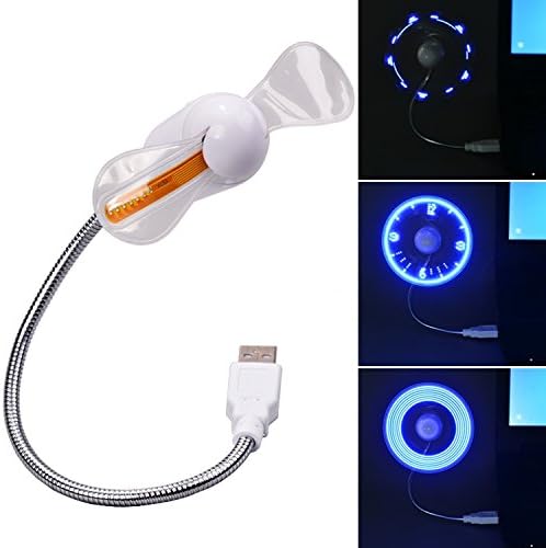 ailele Creative Mini Gooseneck LED Display Flashing USB Massage Fan With Switch