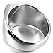 INBLUE Personalized Signet Ring Engraving Color Picture/Black Picture/Blank Custom Photo for Men Women Memorial Stainless Steel Jewelry Bundle with Ring Size Adjusters (Silver Color)
