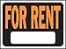 Hy-Ko 3005 for Rent Plastic Sign, 9