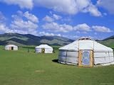 Gers (Yurts) in the Orkhon Valley, Ovorkhangai, Mongolia, Asia Photographic Poster Print by Bruno Morandi, 12x16