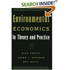 Click here to buy Environmental Economics: In Theory and Practice by  Nick Hanley, Jason F. Shogren, and Ben White.