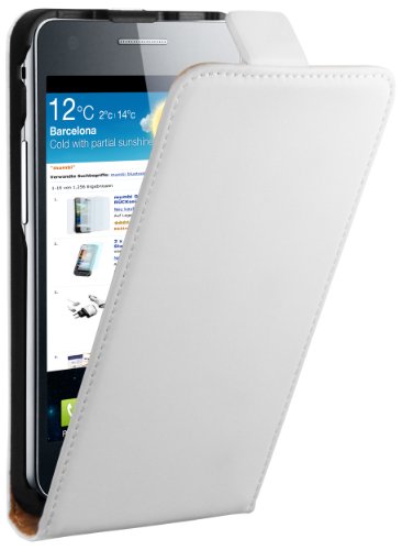 mumbi Premium Echt Leder Schutzh&uuml;lle f&uuml;r Samsung Galaxy i9100 S II wei&szlig; Preisvergleich