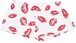 Lipstick Red Pink Hot Lips on White Novelty Print Jersey Cotton Girl Boxers Mini Itty Bitty Shorts 1" Inseam, Covered elastic waist, 100% cotton,
