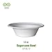 ECO PRODUCTS Compostable 12oz Molded Fiber Wide Bowls, Case of 1000, WorldView Disposable White Soup Pasta Bowl, Lid Available, Tree-free Sugarcane, For Hot or Cold Food
