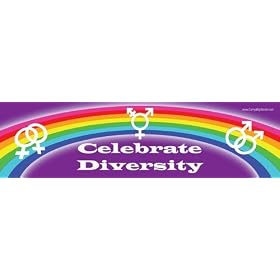 Celebrate Diversity Bumper Sticker.