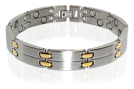 New Mens Stainless Steel Magnetic Power Bracelet 8.5″