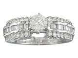 EGLCERTIFIED I/I1 QLTY 1.17CTTW DIAMOND WHITE GOLD RING