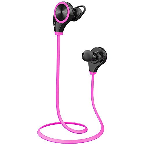 Ecandy Bluetooth 4.1 Wireless Stereo Sports Headphone for Smartphones - Rose
