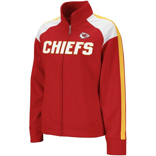 Reebok Kansas City Chiefs Ladies Red Bonded Full Zip Track Jacket (Large)