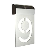 Signs: Matterinc Solar LED Number 9 - Silver
