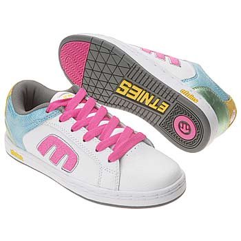 etnies Women's Digit Sneaker,White/Blue/Green,7 M