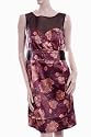 Vero Moda Burgandy Satin-Druck Party Kleide