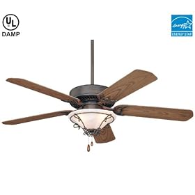 Emerson Fans CF652WB 52" Summer Night EnergyStar Outdoor Weathered Bronze Ceiling Fan w Light LK31WB
