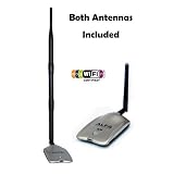 AlfaWireless-N500mW802.11nhighpowerWirelessUSBadapterWithOriginalAlfaScrew-OnSwivel9dBiRubberAntennaandMount*StrongestontheMarket*