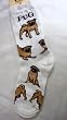 For Bare Feet Pug Large Print Socks Medium