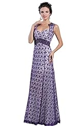 A-line Sleeveless Sweetheart Lace Beaded Floor Length Evening Dress/Mother-of-the-Bride Dress 