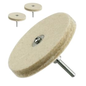 Buy 2pc Extra-Large 2 Compressed Wool Felt Polishing Wheel - 1 8 Shank - Fits Dremel -... by Pro Tools now!