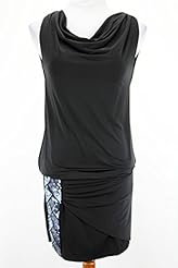 Beaded Wrap Plunging Neck Acetate Bodycon Dress 