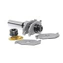 Amana Tool 53600 Quadraset Adjustable Slotting Assembly 2-Wing Carbide Tipped Router Bit with Ball Bearing Guide, 1/2-Inch Shank
