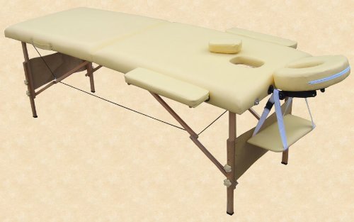 Massageliege / Massagebank in Gelb mit viel Zubehör Topqualität