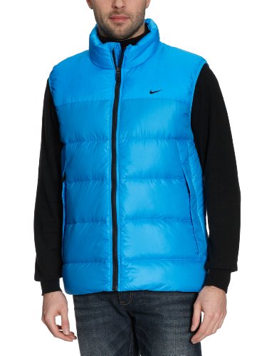 NIKE Herren Daunenweste Basic, blue glow/black, L, 419009-445