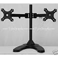 Dual Freestanding Monitor Stand holds monitors up to 24