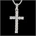 0.85 Carat Sterling Silver CZ Cross Pendant