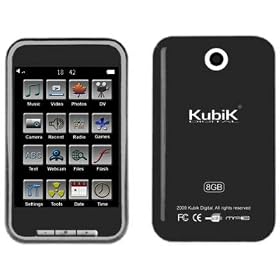 Kubik Edge 8GB 2.8″ Touch Screen MP3 & Video Player with Built-in Camera & YouTube Player