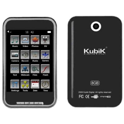Kubik Edge 8GB 2.8" Touch Screen MP3 & Video Player with Built-in Camera & YouTube Player
