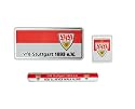 VfB Stuttgart Fanartikel Set-Angebot, Fanlabel gro&szlig; & klein + Snapper