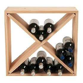 24 Bottle Compact Cellar Cube Wine Rack (Natural by Wine Enthusiast