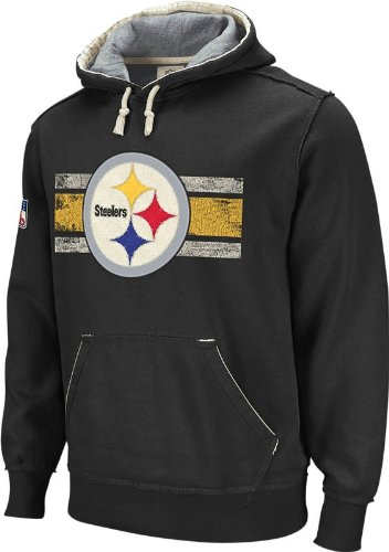 Reebok PIttsburgh Steelers Vintage Applique Hooded Sweatshirt Extra Large