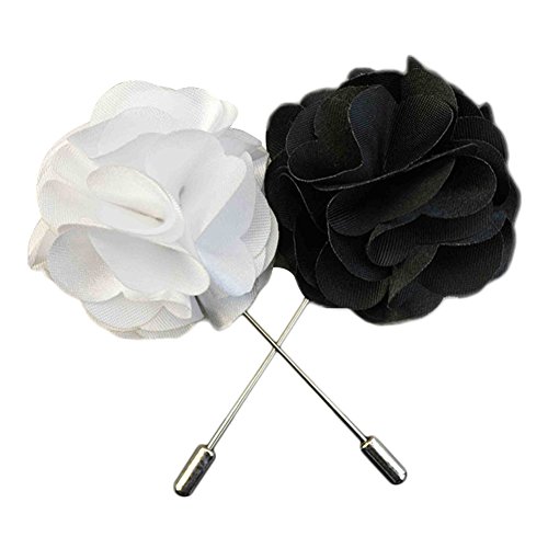 WRISTCHIE® Men's Lapel Flower Handmade Boutonniere Pin for Suit Begonia (Pack of 2)