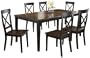 Hillsdale Englewood Rectangle 7-Piece Dining Set, Rubbed Black with Brown Cherry Finish, Set Includes 1-Table and 6-Chairs
