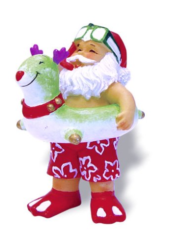 Hawaiian Christmas Ornament Beach Bound Santa Hawaiian Christmas Ornament Beach Bound Santa