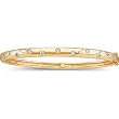 14K Yellow Gold Diamond Bangle Bracelet - 0.50 Ct.