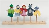 Goki - 51898 - Assortiment de 5 Marionnettes �  Doigt - Le Petit Chaperon Rouge