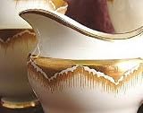 Review New Chelsea  / New Chelsea Cream and Gilt 3924 Coffee Cup and Saucer