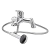 Chrome Single Lever Bath Shower Mixer Tap inc Wall Bracket
