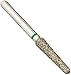 Crosstech Multi-Use Diamond Burs 856L/020C (2.0 mm head size, 9.0 mm head length), Friction Grip Shank, Coarse, Round End Taper (Pack of 5)