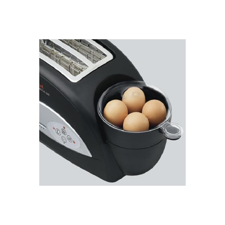 Tefal Toast and Egg Two Slice Toaster and Egg Maker, 1200 W Black