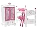 2 Item Bundle - Wooden Bunk Bed & Storage Armoire - Fits American Girl Dolls - 18