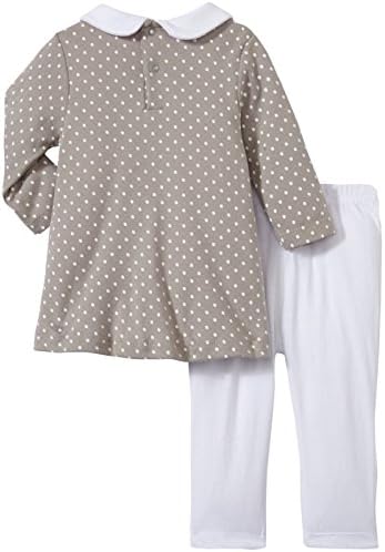 Isaac Mizrahi Baby-Girls Subtle Polka Dot Print Dress with Leggings, Multi, 3-6 Months